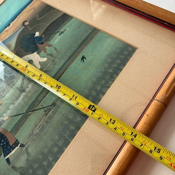 1950s Japanese Woodblock Print by Bakufu Ohno “Weeding Rice” - Picture 11 of 14